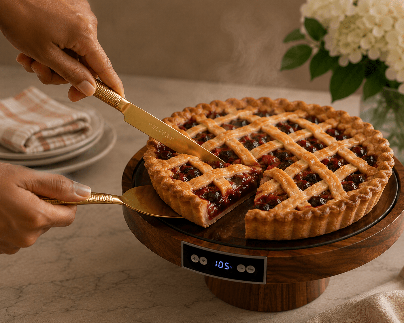 Velvera® Gold Dessert Serving Set | Premium Cake Server & Knife - Velvera Warm